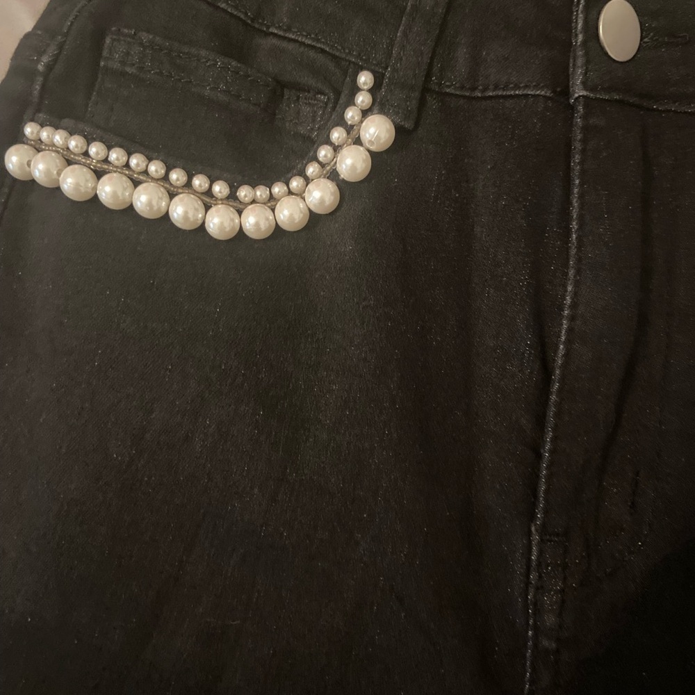 Boston Proper Mixed Pearl Black Denim Jeans - Picture 8 of 14